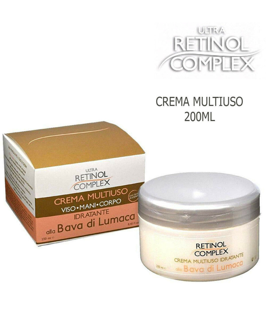Retinol Complex Crema Multiuso Idratante Alla Bava Di Lumaca Viso Corpo Ultra         