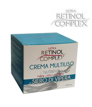 Retinol Complex Crema Multiuso Nutriente Siero Di Vipera Corpo Mani Viso 200ml         