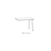 Scrivania della collezione SOON in colore rovere invecchiato e nero.