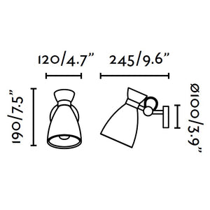 RETRO, Lampada a Parete Applique per Interni, Faro Barcelona