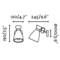 RETRO, Lampada a Parete Applique per Interni, Faro Barcelona