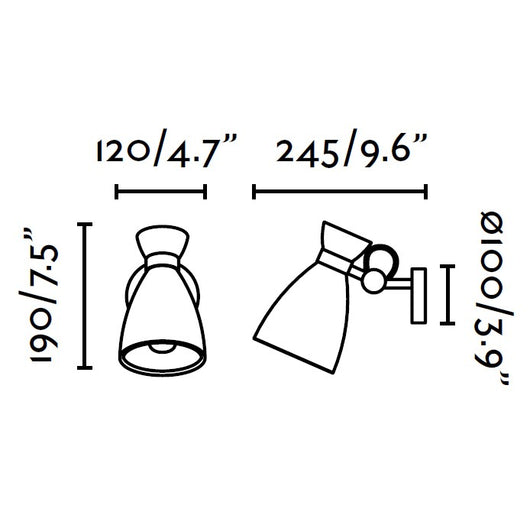 RETRO, Lampada a Parete Applique per Interni, Faro Barcelona