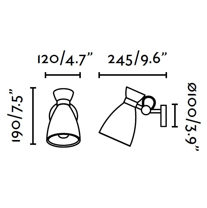 RETRO, Lampada a Parete Applique per Interni, Faro Barcelona