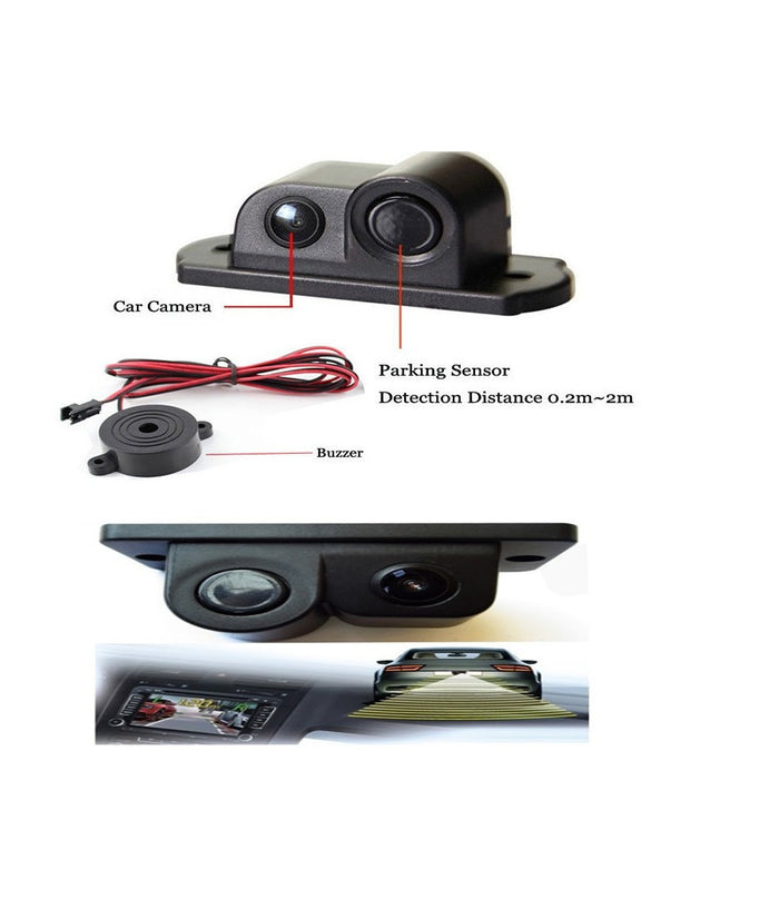 Retrocamera Ac 201 Hd Telecamera Posteriore Sensore Parcheggio 2in1 Angolo 120°         