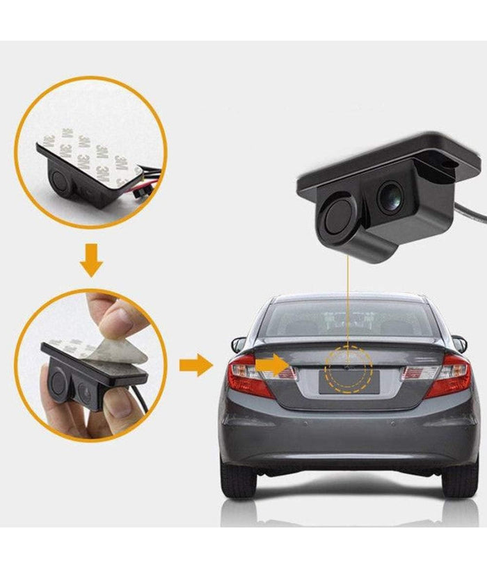 Retrocamera Ac 201 Hd Telecamera Posteriore Sensore Parcheggio 2in1 Angolo 120°         