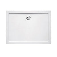 Piatto doccia 80x100 cm rettangolare ribassato EASYFLAT resina H3.5 cm MONACO Bianco
