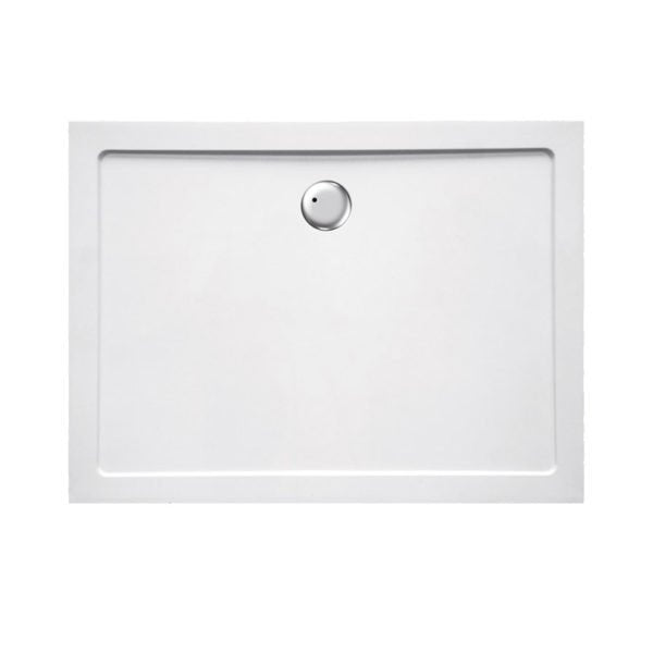 Piatto doccia 70x120 cm rettangolare ribassato EASYFLAT resina H3.5 cm MONACO Bianco