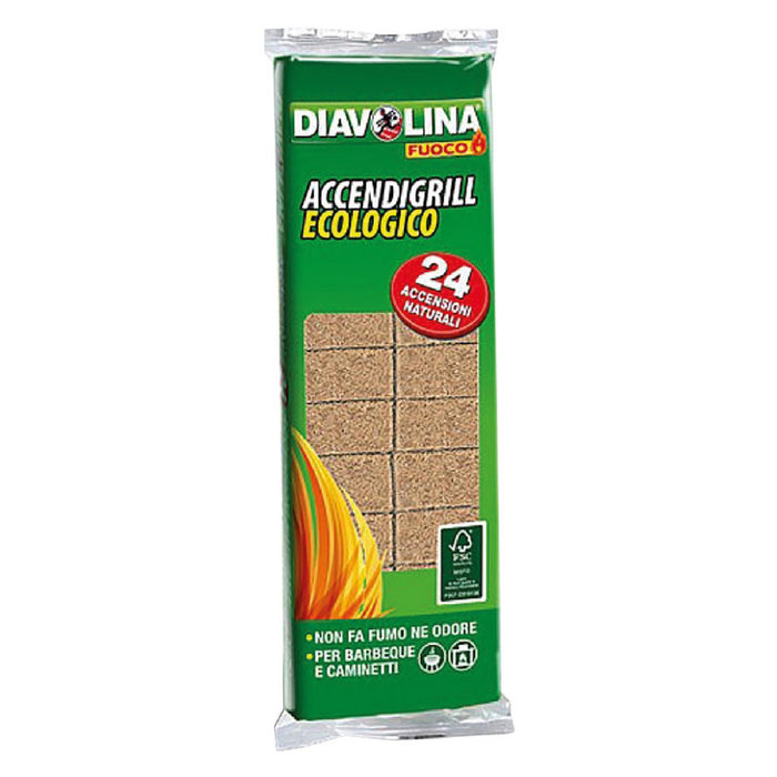 diavolina 'accendifuoco/grill ecologica' 24 cubi - art. 15330 cod:ferx.700824nlm