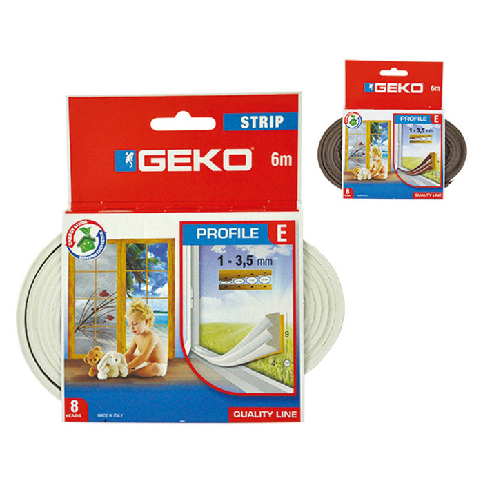 parafreddo in gomma per porte e finestre 'strip' mm 9 x mt. 6 bianco cod:ferx.805532nlm