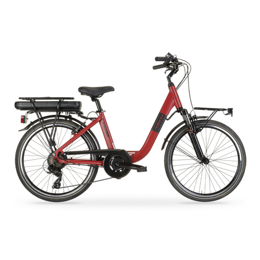 Bicicletta Elettrica A Pedalata Assistita MBM Rhea 24"-Rosso Opaco