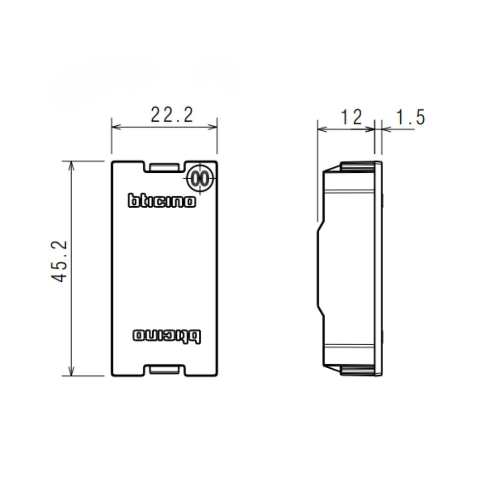 Falso polo 1 modulo bticino living now k4950 nero