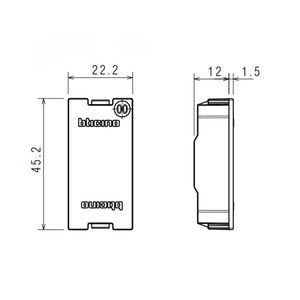 Falso polo 1 modulo bticino living now k4950 nero