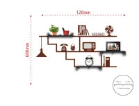 Sticker Da Muro Home Con Mensole Cm 120X60