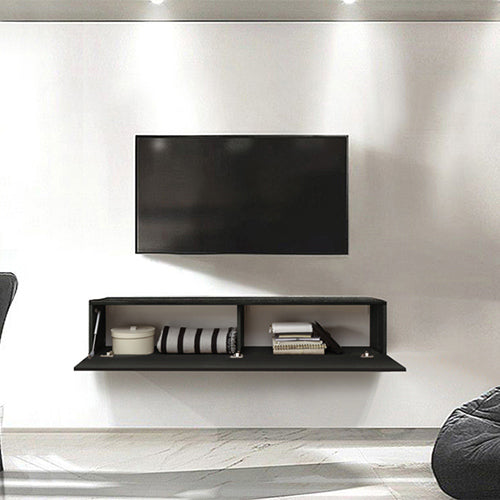 Soggiorno Zenzero, parete attrezzata moderna in Noce dark e Nero bruciat,  ,ZLCAINFCB3-BIBET