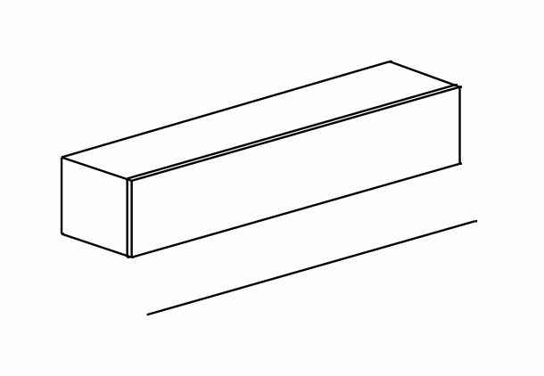 Elemento orizzontale ribalta/vasistas sospeso, finitura Argilla, ZLCINFNPENEW11