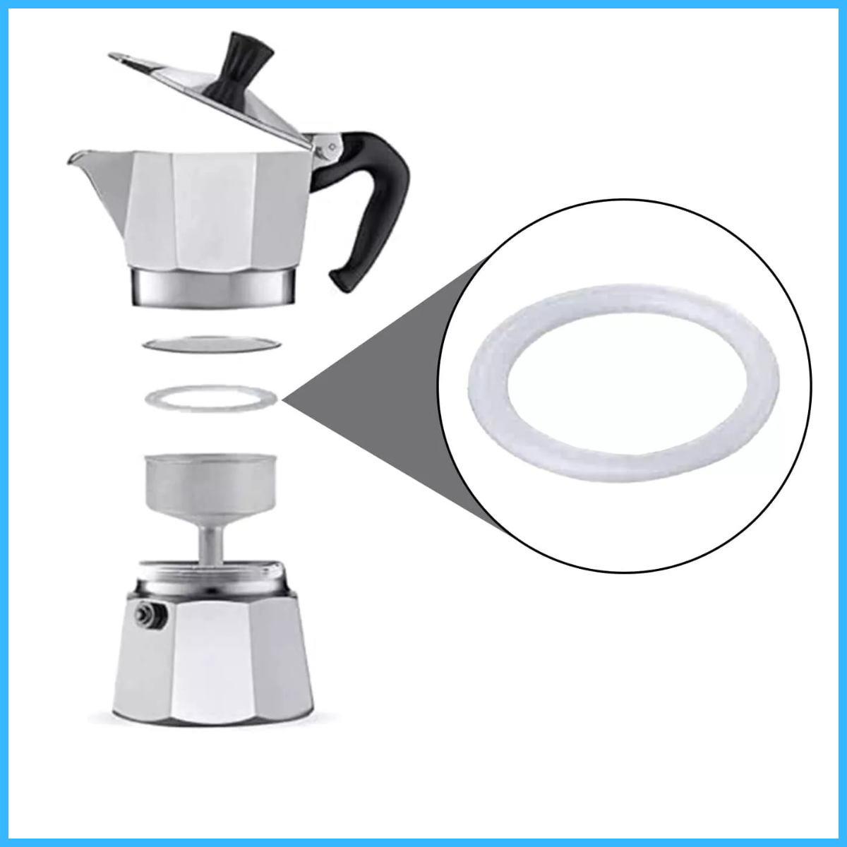 Guarnizione macchina caffe mezza tazza  ricambi guarnizione in silicone filtro caffè ricambio guarnizioni
