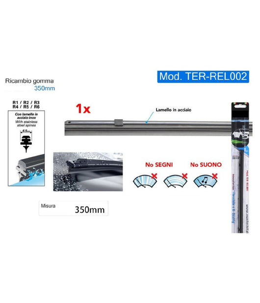 Ricambi Per Spazzola Tergicristallo Gommino Nero 35 Cm Alta Qualità  Ter-rel002         