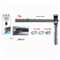 Ricambio Gommino Per Spazzola Tergicristallo Nero 29 Cm Maxtech Ter-rel001         