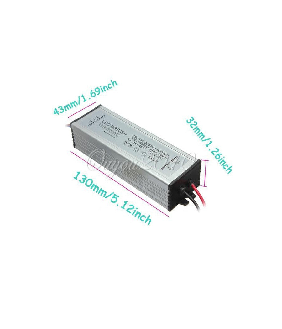Ricambio Led Driver 10w 20w 30w 50w Per Faro A Led Corrente Continua Alluminio         