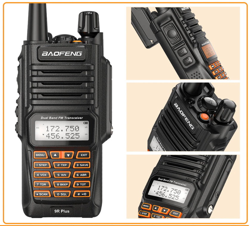 RICETRASMITTENTE BAOFENG UV-9R 10W RADIO FM DUAL BAND WALKIE TALKIE IMPERMEABILE - ZENCOCCO