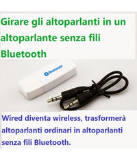 Ricevitore Audio Musica Wireless Bluetooth Usb Stereo Per Smartphone Tablet E Pc         