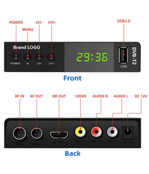 Ricevitore Digitale Terrestre Decoder Tv Scart Mpman Dvb-t 2012 Telecomando Usb         