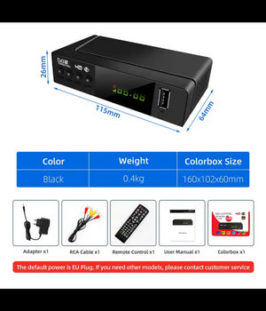 Ricevitore Digitale Terrestre Decoder Tv Scart Mpman Dvb-t 2012 Telecomando Usb         