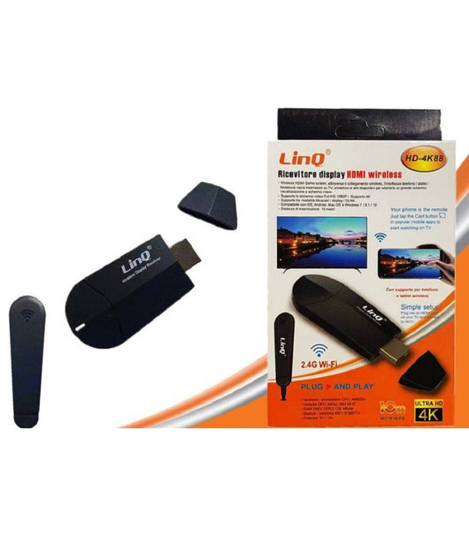 Ricevitore Display Hdmi Wireless Ultra Hd 4k Hd-4k88 Trasmetti Da Smartphone A Tv         