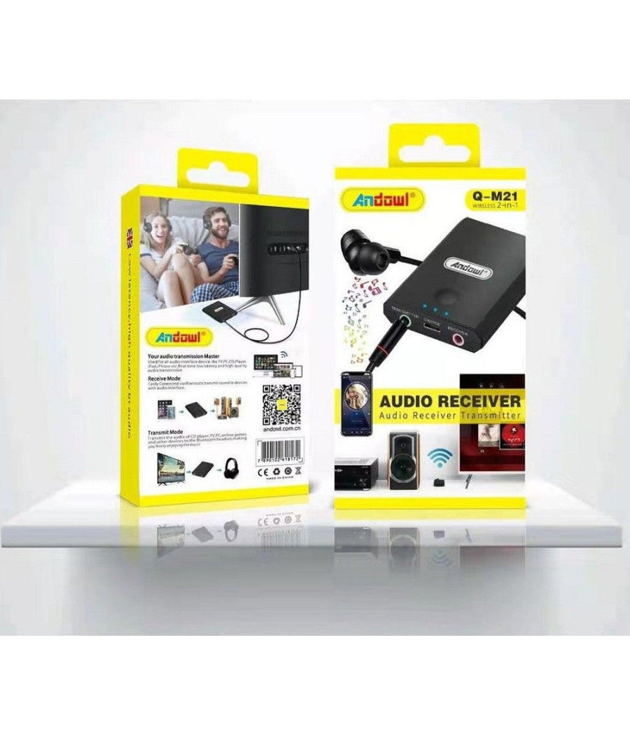 Ricevitore Trasmettitore Audio Ricaricabile Bluetooth Per Tv Stereo Cuffie Q-m21         