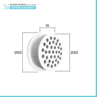 Riduttore flusso dacqua universale per wc senza brida in ABS