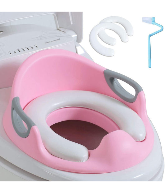 Trade Shop - Riduttore Wc Water Per Bambini Sedile Morbido Copriwater Colore Rosa Bambine -