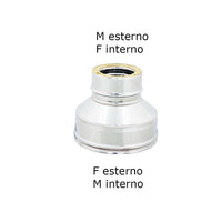 Riduzione inox doppia parete da di 180 - de 230 mm a di 130 - de 180 mm