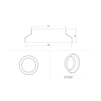 Riduzione tonda da 150 mm a 125 mm per tubo aspirazione cappa BVRID150
