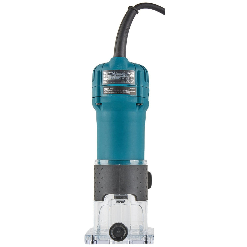 Trade Shop - Rifilatore 6mm Fresatrice 530w 3000rpm Ad Immersione Makita 3709 A Base Fissa -