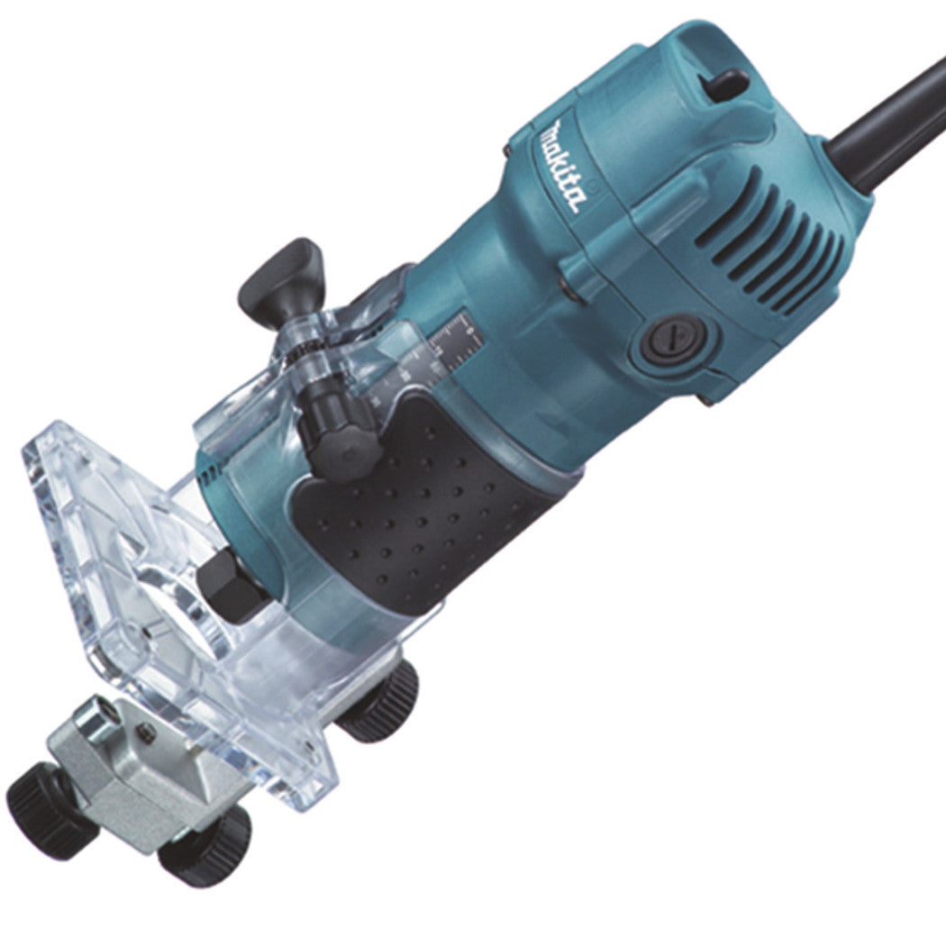 Trade Shop - Rifilatore 6mm Fresatrice 530w 3000rpm Ad Immersione Makita 3709 A Base Fissa -