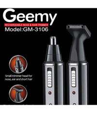 Rifinitore 2in1 Rasoio Naso Capelli Ricaricabile Professionale Elettrico Gm-3106         