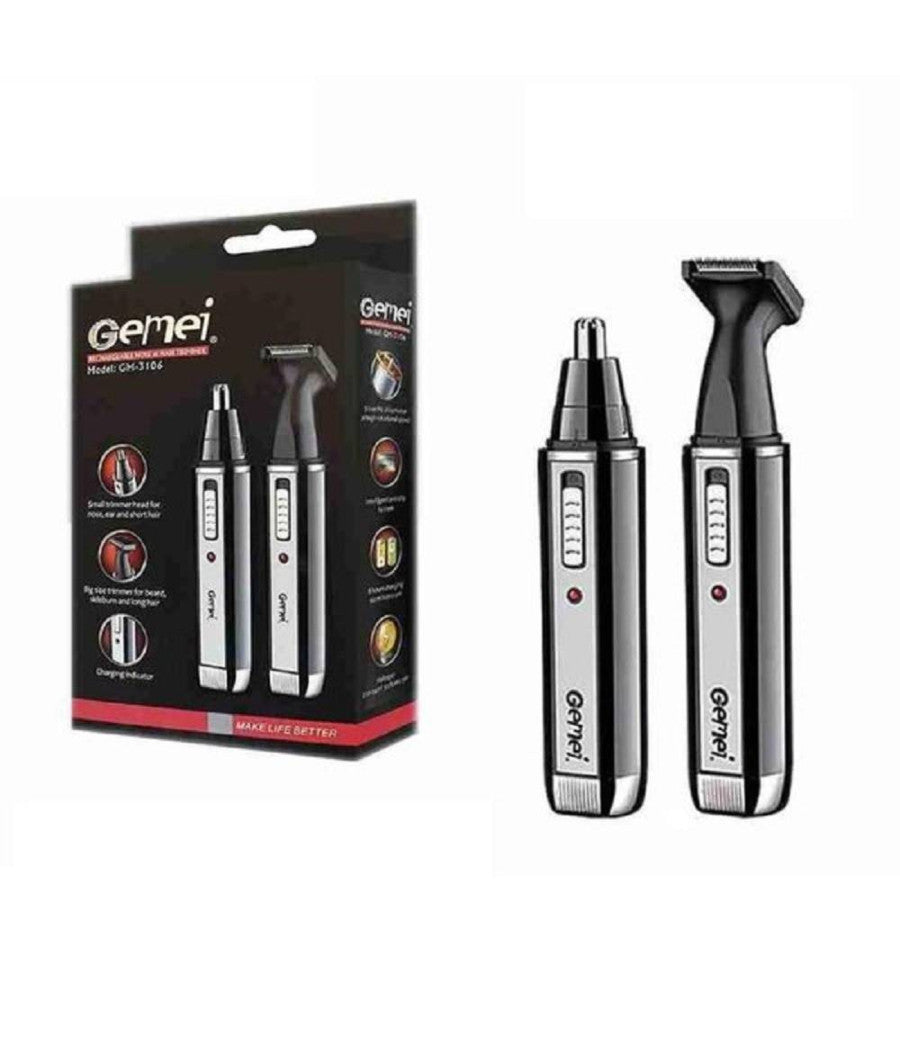 Rifinitore 2in1 Rasoio Naso Capelli Ricaricabile Professionale Elettrico Gm-3106         