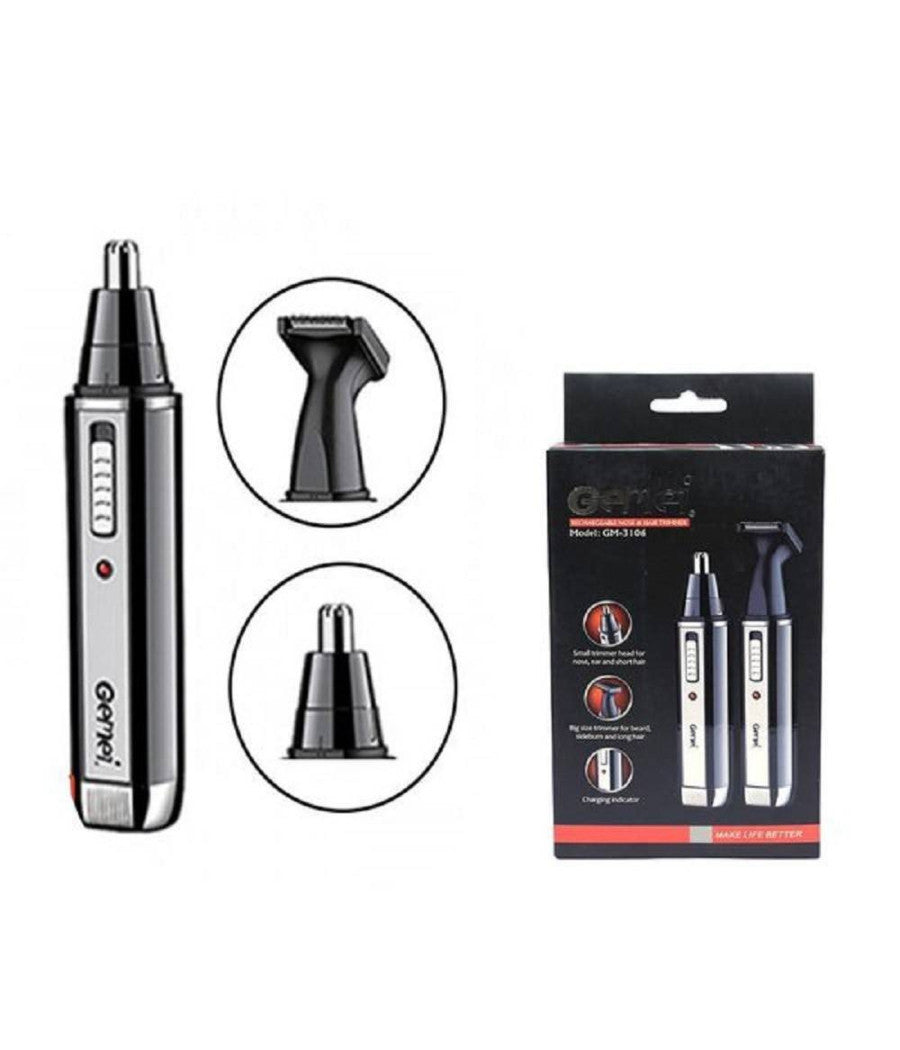 Rifinitore 2in1 Rasoio Naso Capelli Ricaricabile Professionale Elettrico Gm-3106         