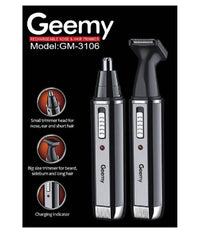 Rifinitore 2in1 Rasoio Naso Capelli Ricaricabile Professionale Elettrico Gm-3106         
