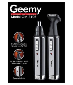 Rifinitore 2in1 Rasoio Naso Capelli Ricaricabile Professionale Elettrico Gm-3106         