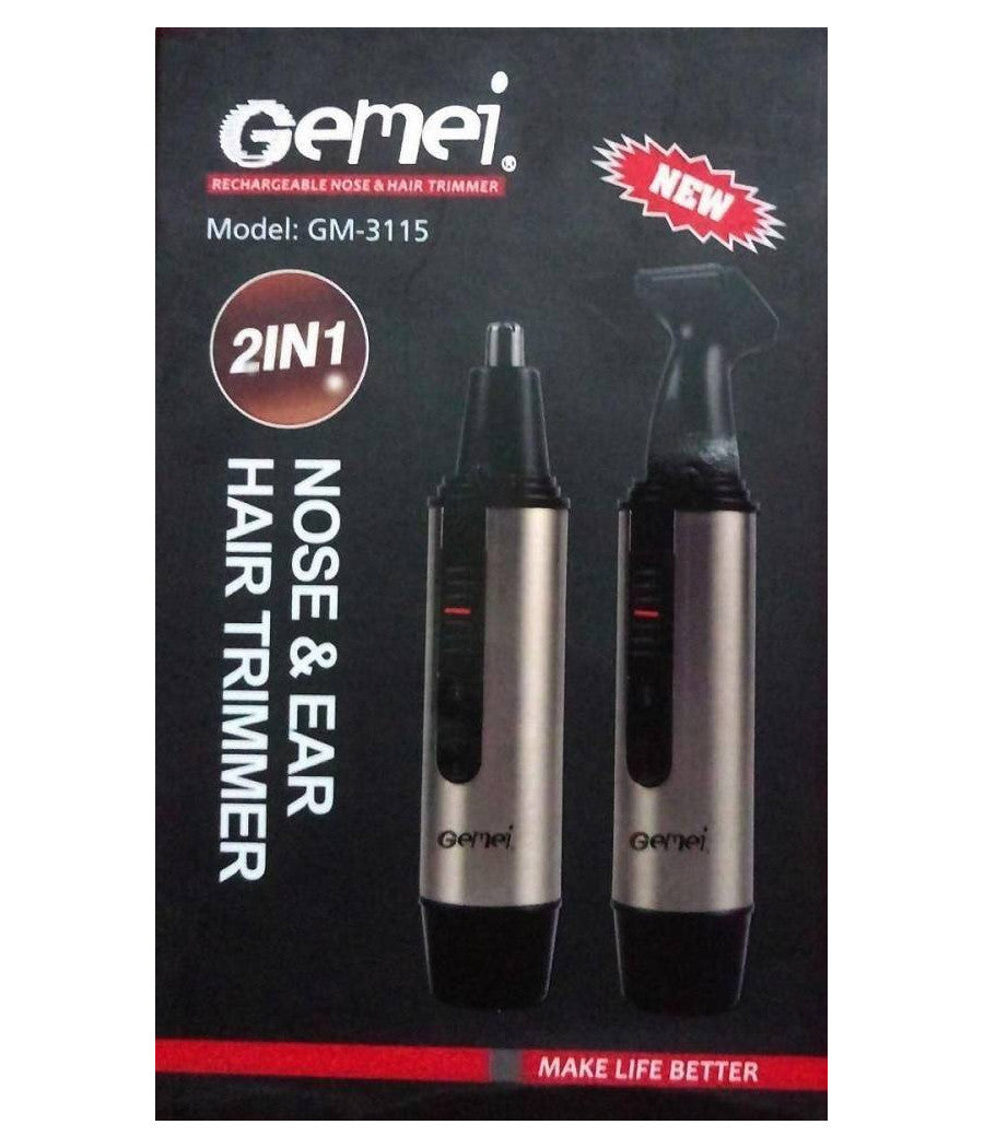 Rifinitore 2in1 Taglia Capelli Professionale Ricaricabile Naso Orecchie Gm-3115         