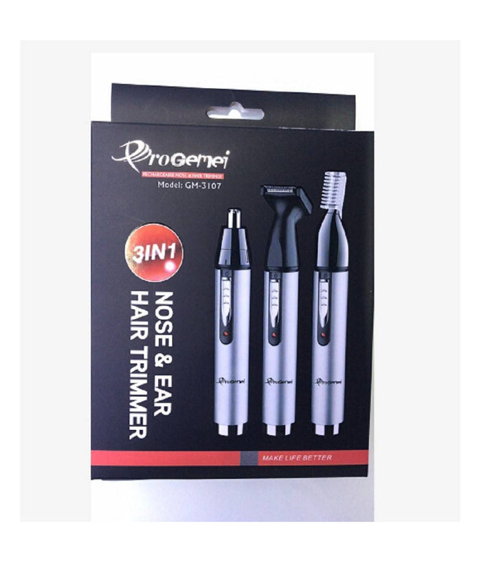 Rifinitore 3in1 Tagliacapelli Naso Orecchie Batteria Ricaricabile Trimmer Gm3107         