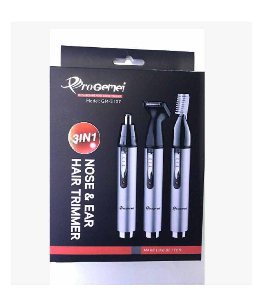 Rifinitore 3in1 Tagliacapelli Naso Orecchie Batteria Ricaricabile Trimmer Gm3107         