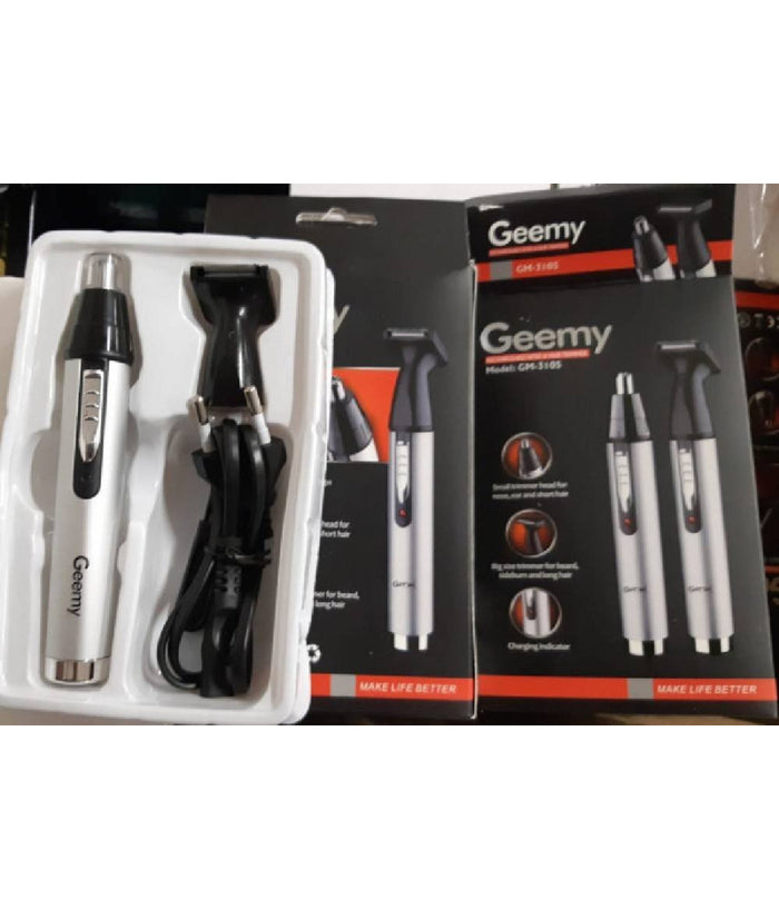 Rifinitore Elettrico Trimmer Per Naso Orecchie Capelli 2 In 1 Gm-3105 Senza Fili         