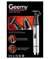 Rifinitore Elettrico Trimmer Per Naso Orecchie Capelli 2 In 1 Gm-3105 Senza Fili         