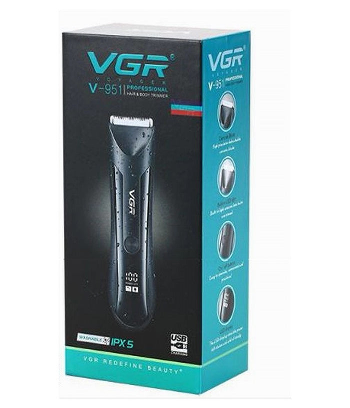 Rifinitore Professionale Capelli Corpo Impermeabile Ipx5 Display Led Uomo V-951         