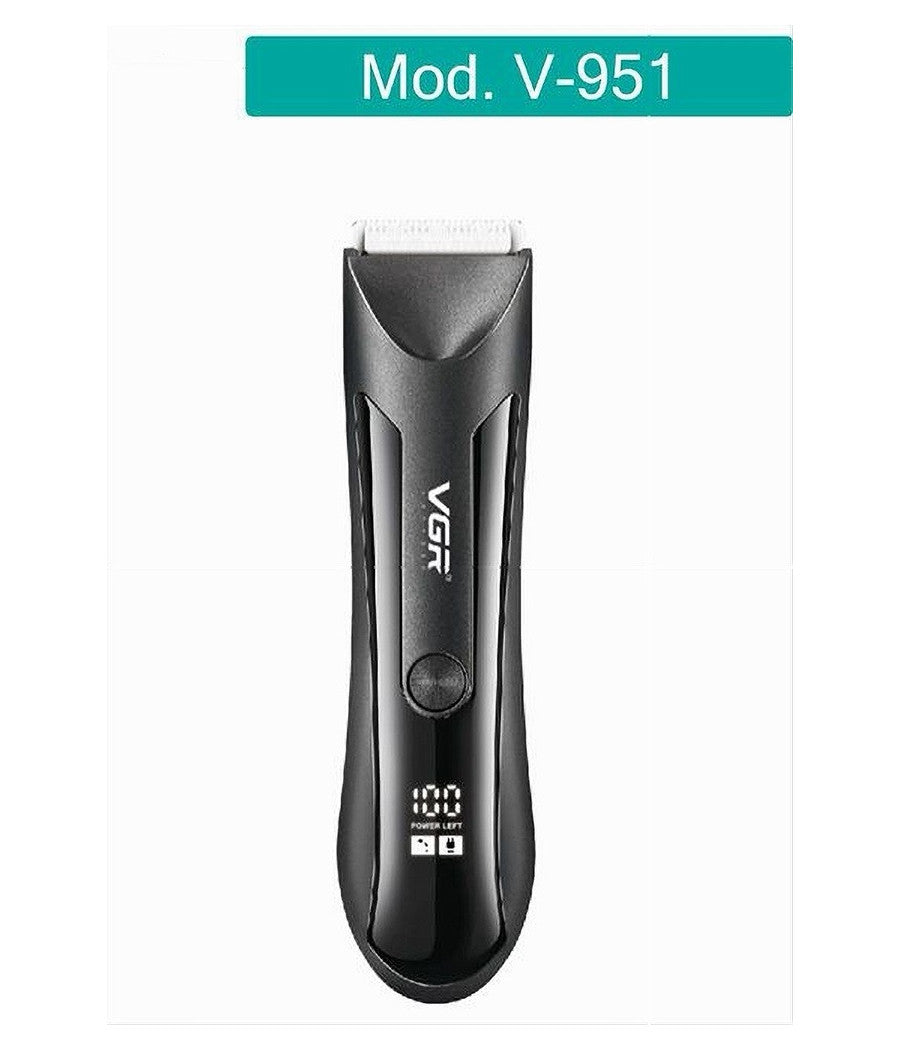 Rifinitore Professionale Capelli Corpo Impermeabile Ipx5 Display Led Uomo V-951         