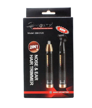 Rifinitore Trimmer A Batteria 2 In 1 Regola Barba Naso Orecchie Capelli Gm-3120         