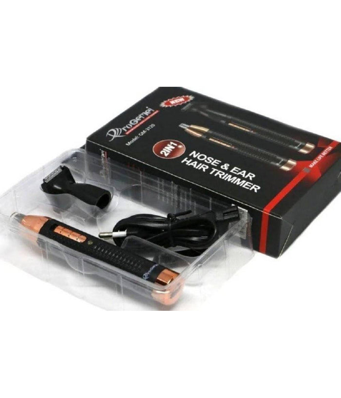 Rifinitore Trimmer A Batteria 2 In 1 Regola Barba Naso Orecchie Capelli Gm-3120         