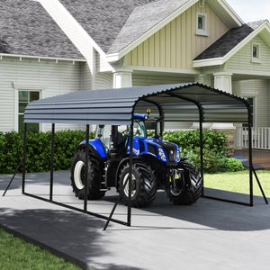 Rifugio per garage all'aperto con 4 gambe inclinate aggiunte, Tenda grande con tetto rigido per SUV e eventi Nero-Accessori per veicoli